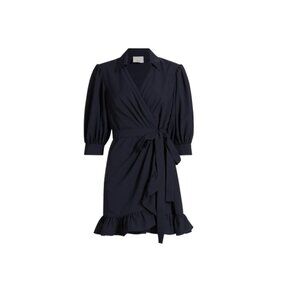 NEW with Tags Cinq à Sept Vickie Wrap Minidress in Navy Size 6